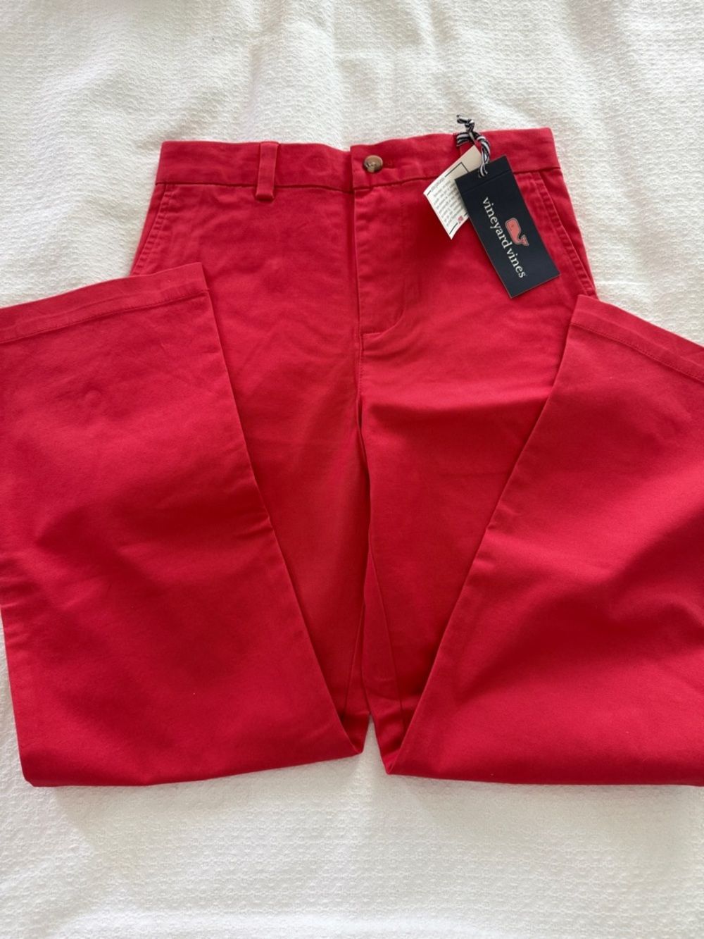 Vineyard Vines boys breaker pants Red Straight-Leg crab shell size 10 NWT